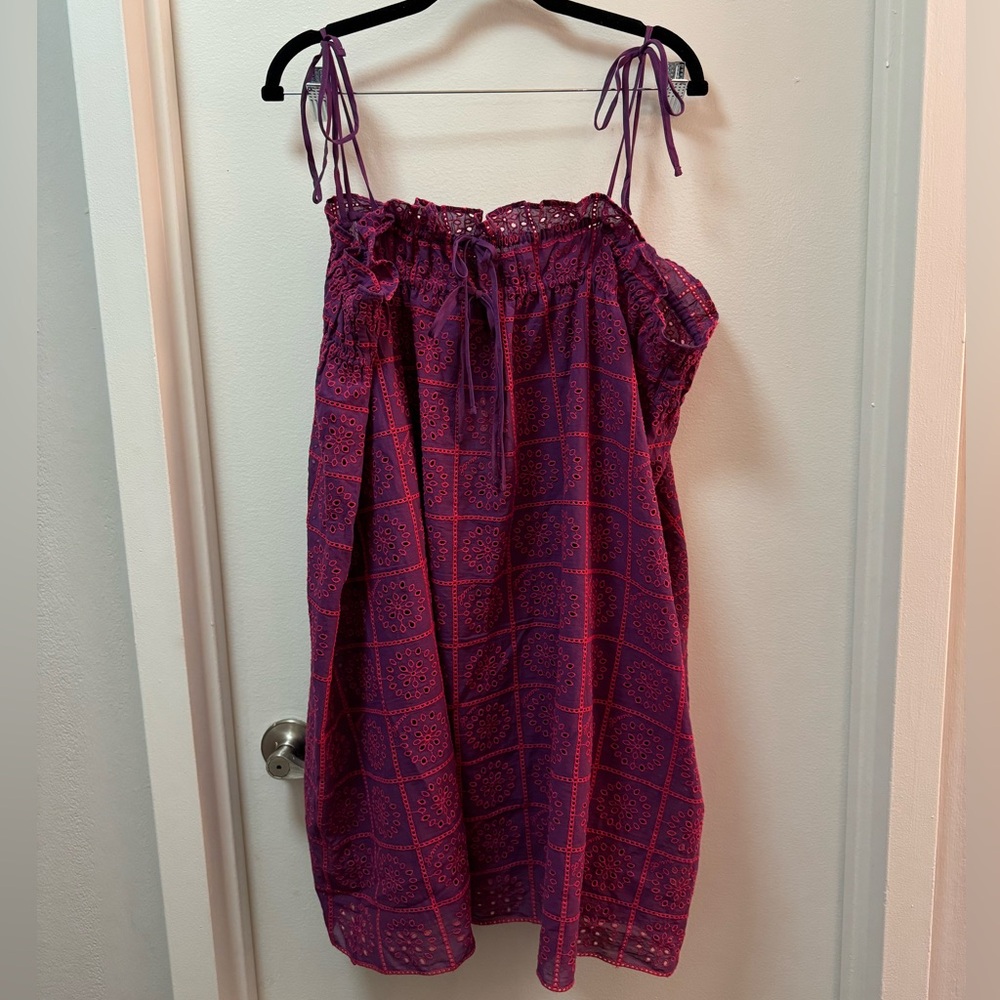 NWT GANNI Light Broderie Anglaise Strap Dress | Statement Dress - Picture 2 of 4